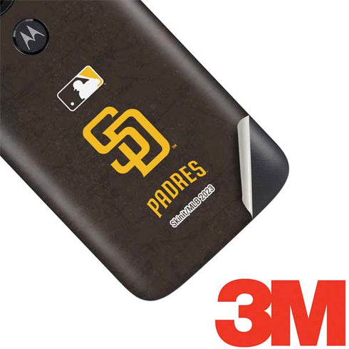 MLB San Diego Padres - Solid Distressed Moto E5 Play Skin